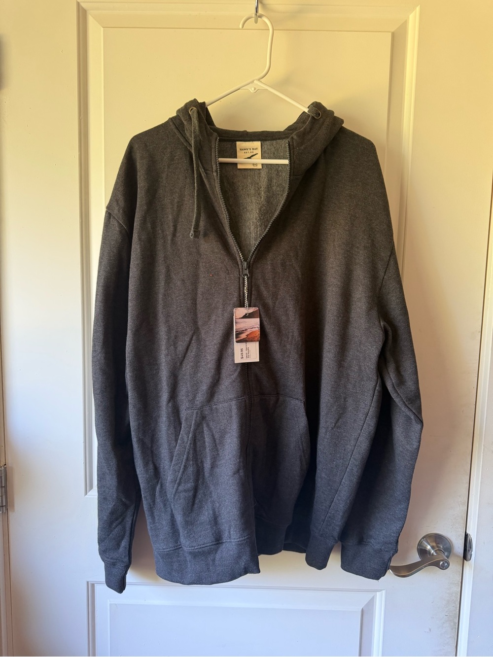 Men's Charcoal Zip-Up Hoodie Sweatshirt